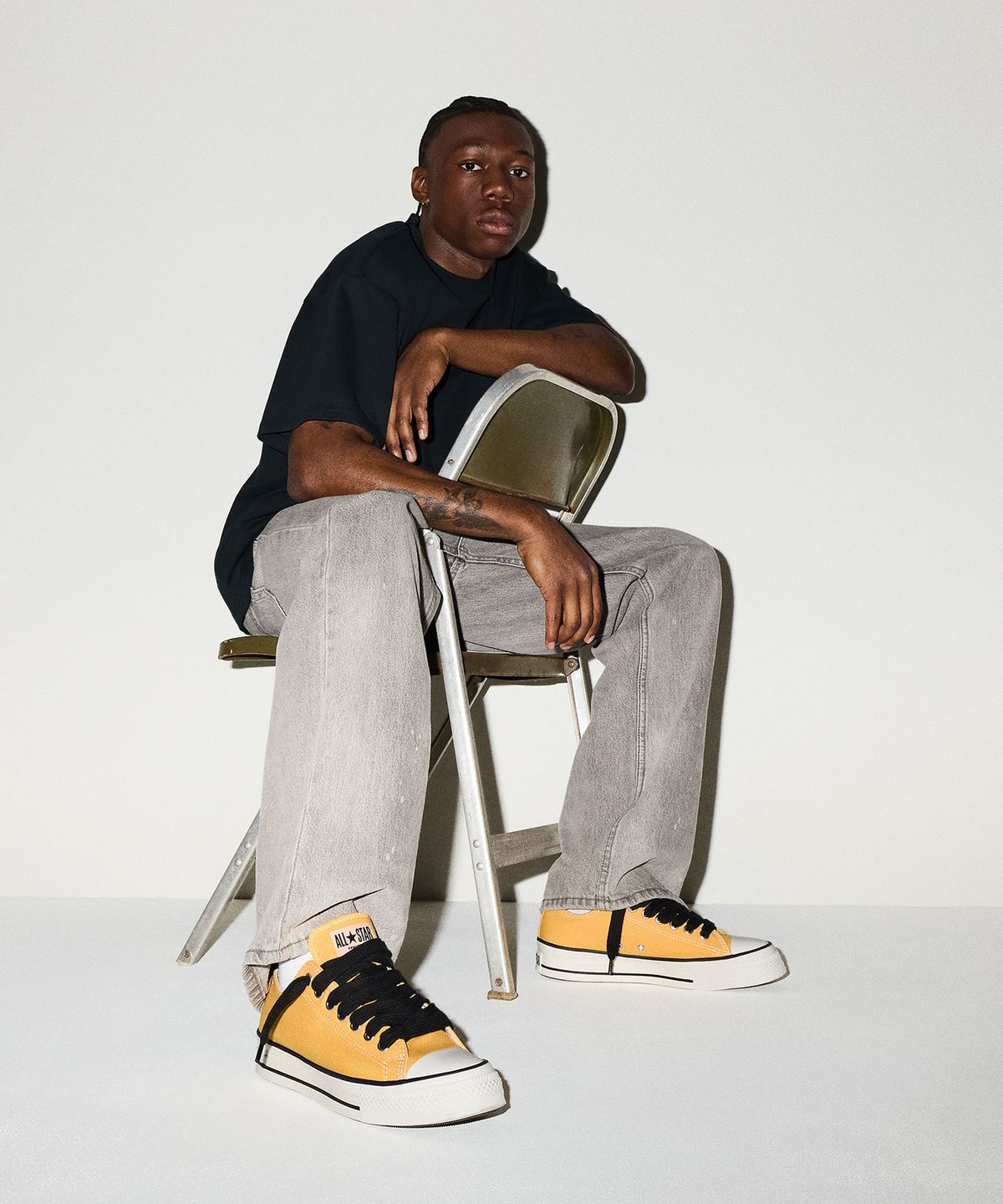 컨버스(CONVERSE) 척테일러 스로우백 골드 팜 A18844C