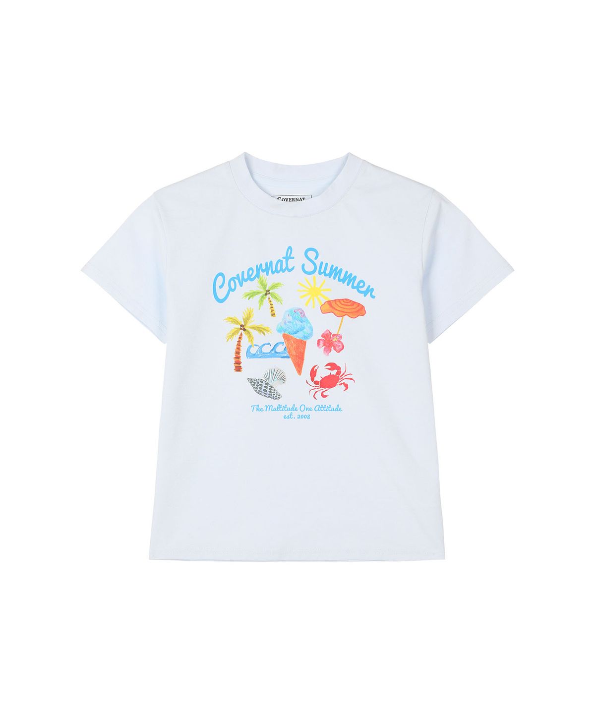 커버낫 키즈(COVERNAT KIDS) 아일랜드 써머 티셔츠 라이트 블루 CK2602ST76LB