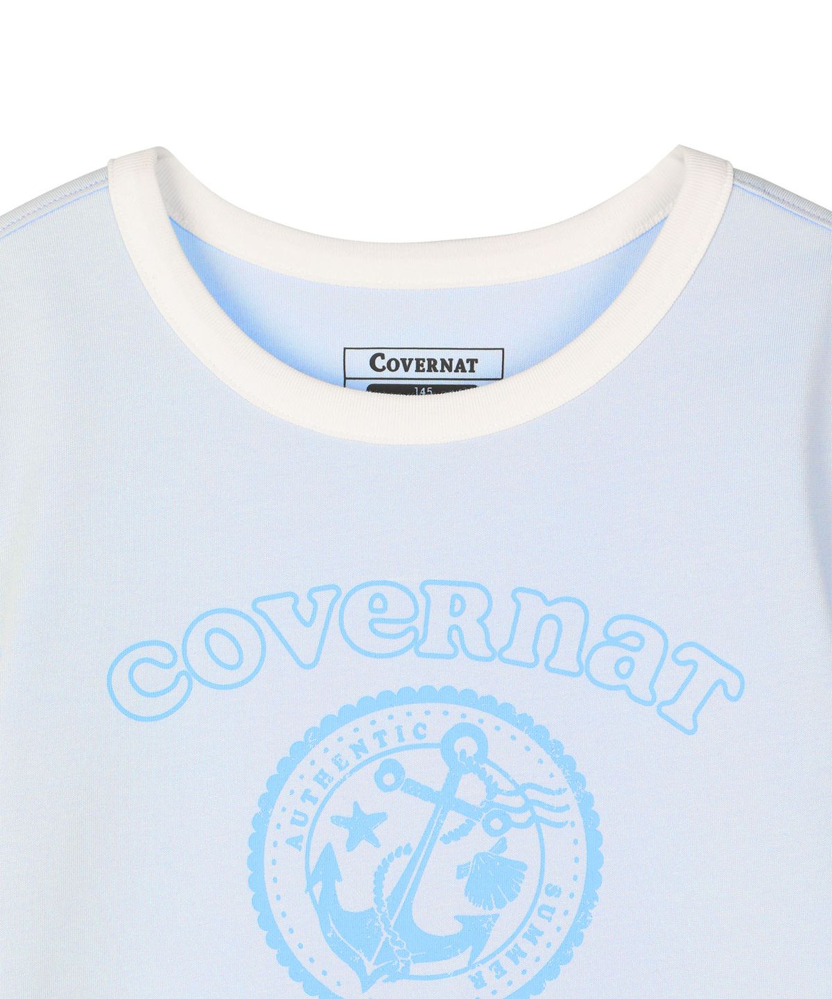 커버낫 키즈(COVERNAT KIDS) 아치 쿠퍼로고 앵커 링거티셔츠 라이트 블루 CK2602ST69LB