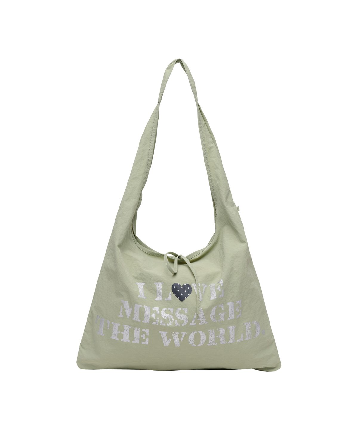 아메스 월드와이드(AMES-WORLDWIDE) LETTERING CASUAL HOBO BAG GREEN