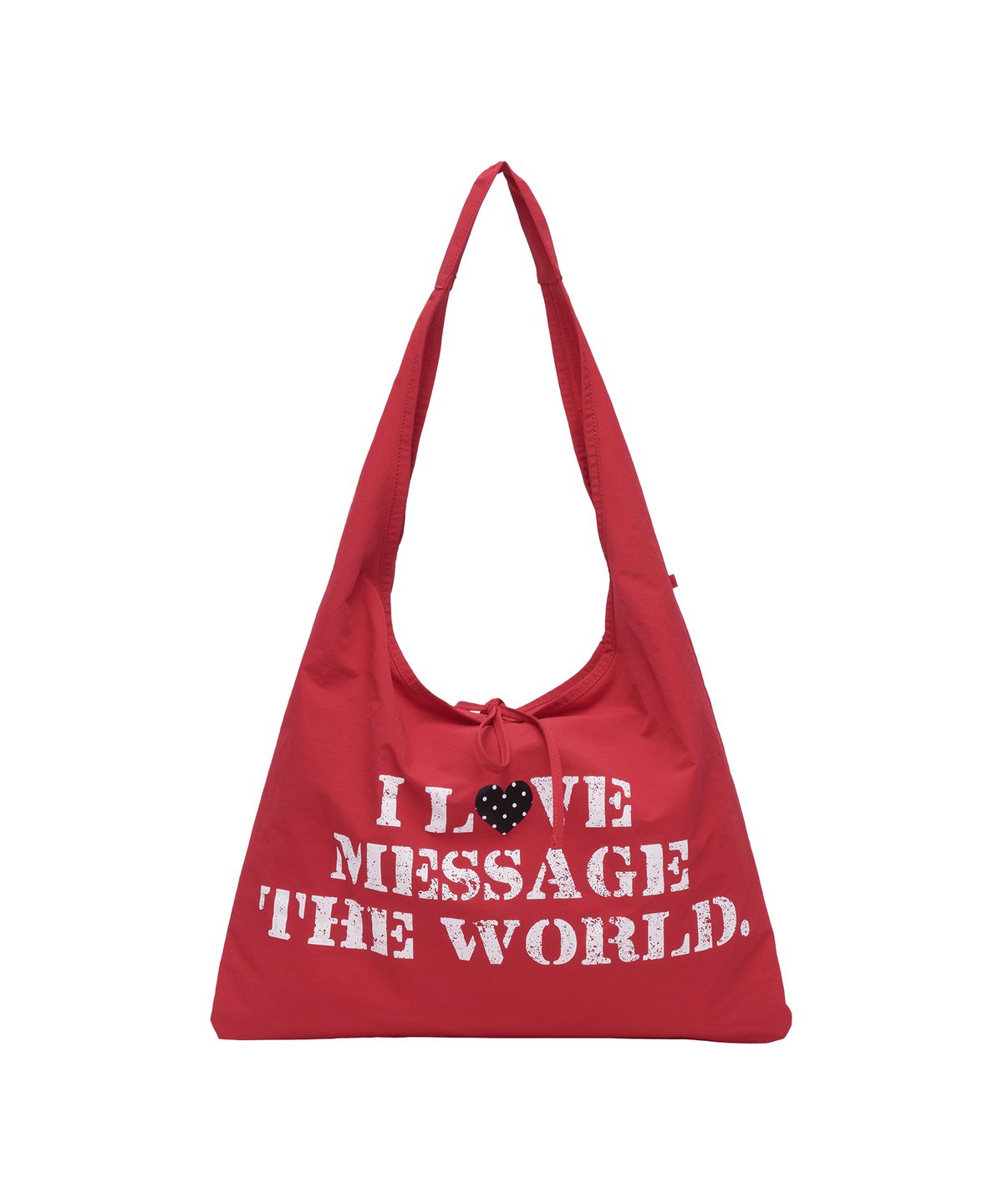 아메스 월드와이드(AMES-WORLDWIDE) LETTERING CASUAL HOBO BAG RED