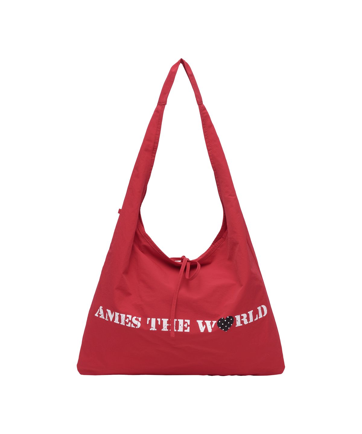 아메스 월드와이드(AMES-WORLDWIDE) LETTERING CASUAL HOBO BAG RED