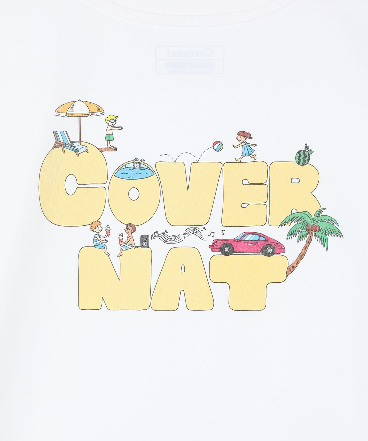커버낫 키즈(COVERNAT KIDS) 써머 홀리데이 티셔츠 화이트 CK2602ST49WH