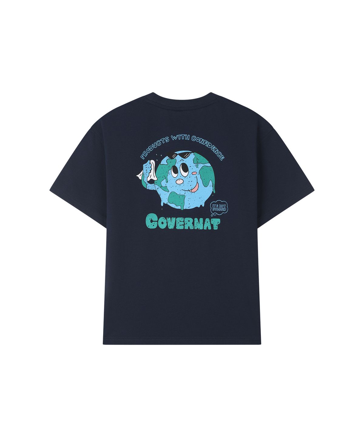 커버낫 키즈(COVERNAT KIDS) 어스 스마일 티셔츠 네이비 CK2602ST47NA