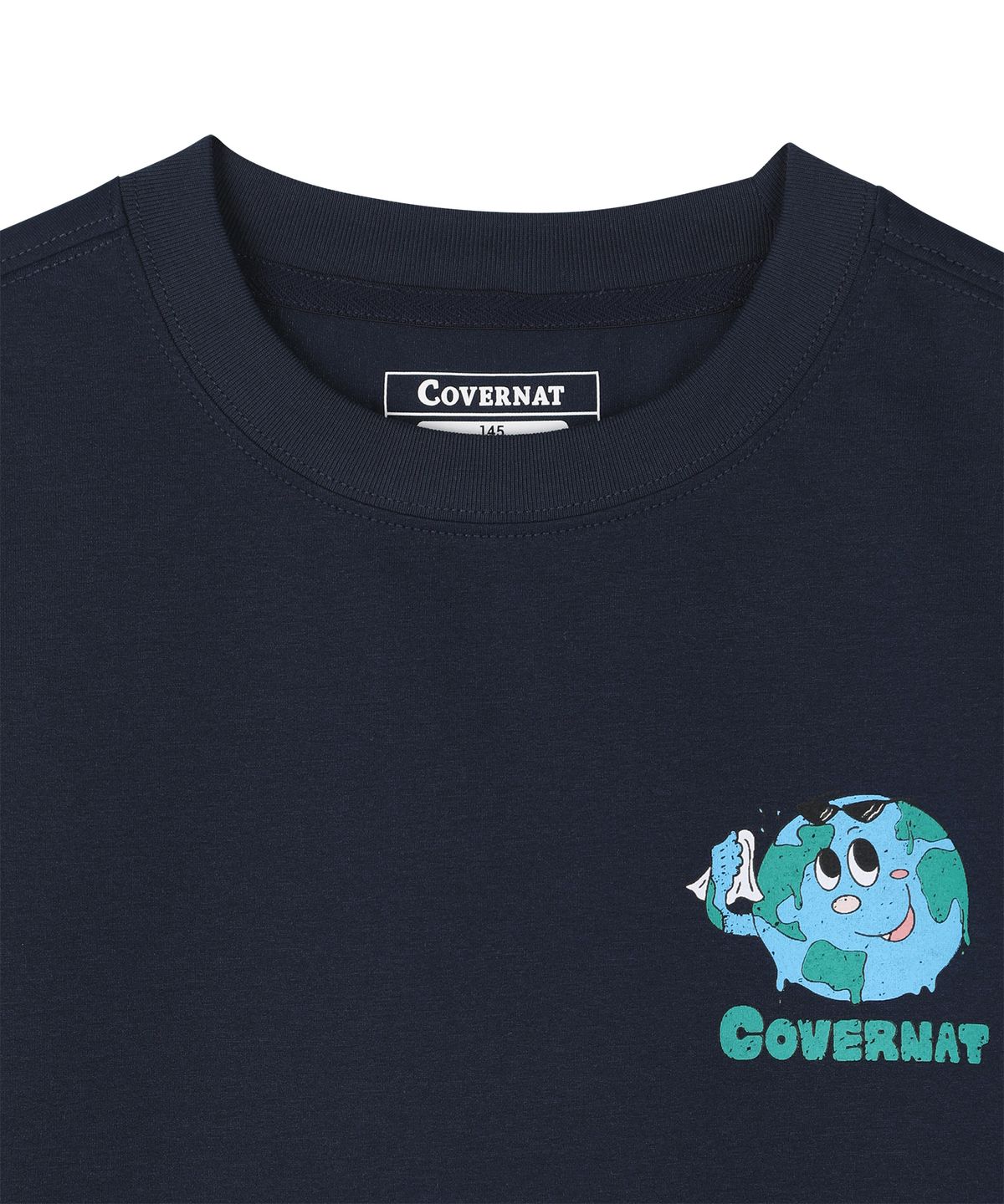 커버낫 키즈(COVERNAT KIDS) 어스 스마일 티셔츠 네이비 CK2602ST47NA
