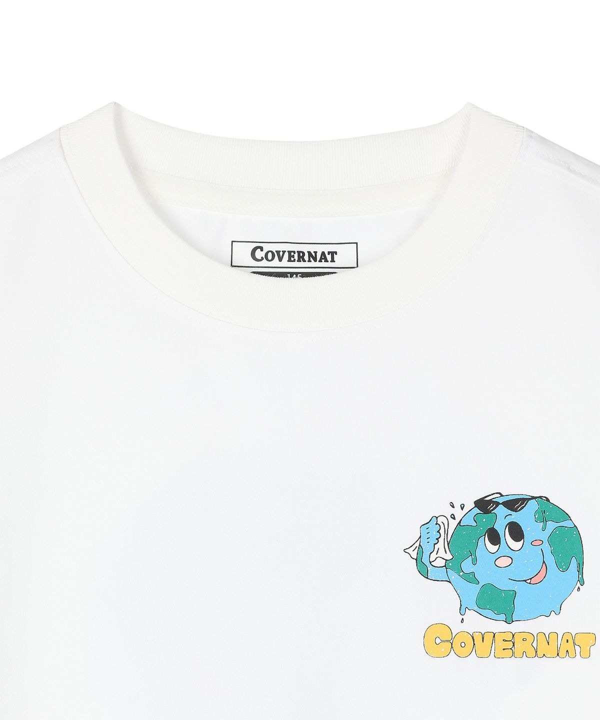 커버낫 키즈(COVERNAT KIDS) 어스 스마일 티셔츠 화이트 CK2602ST47WH