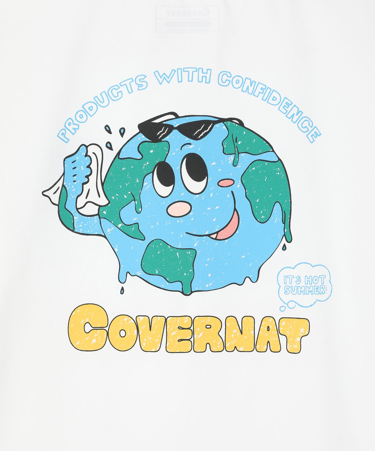 커버낫 키즈(COVERNAT KIDS) 어스 스마일 티셔츠 화이트 CK2602ST47WH