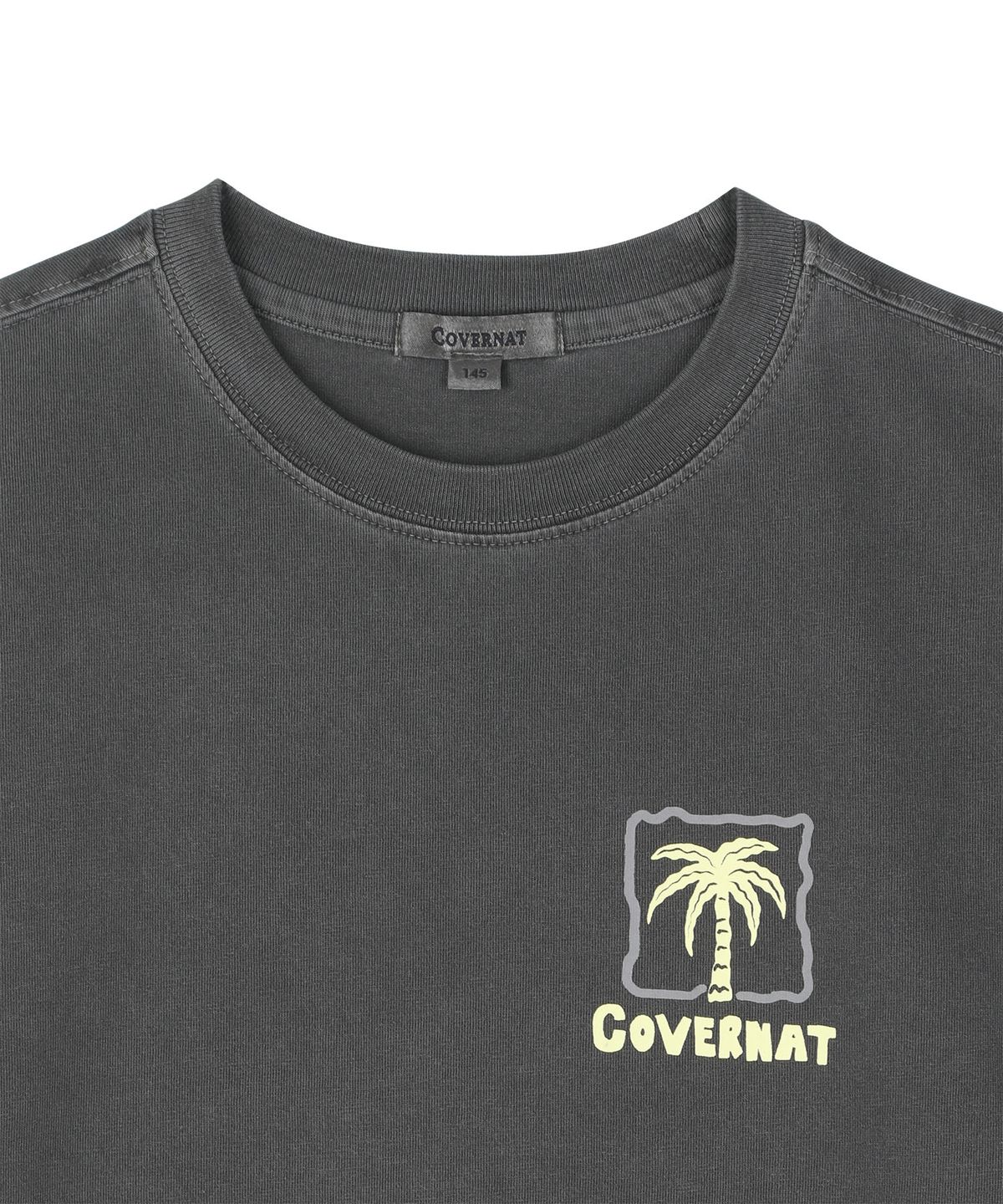 커버낫 키즈(COVERNAT KIDS) 비치 팜트리 피그먼트 티셔츠 차콜 CK2602ST39CH