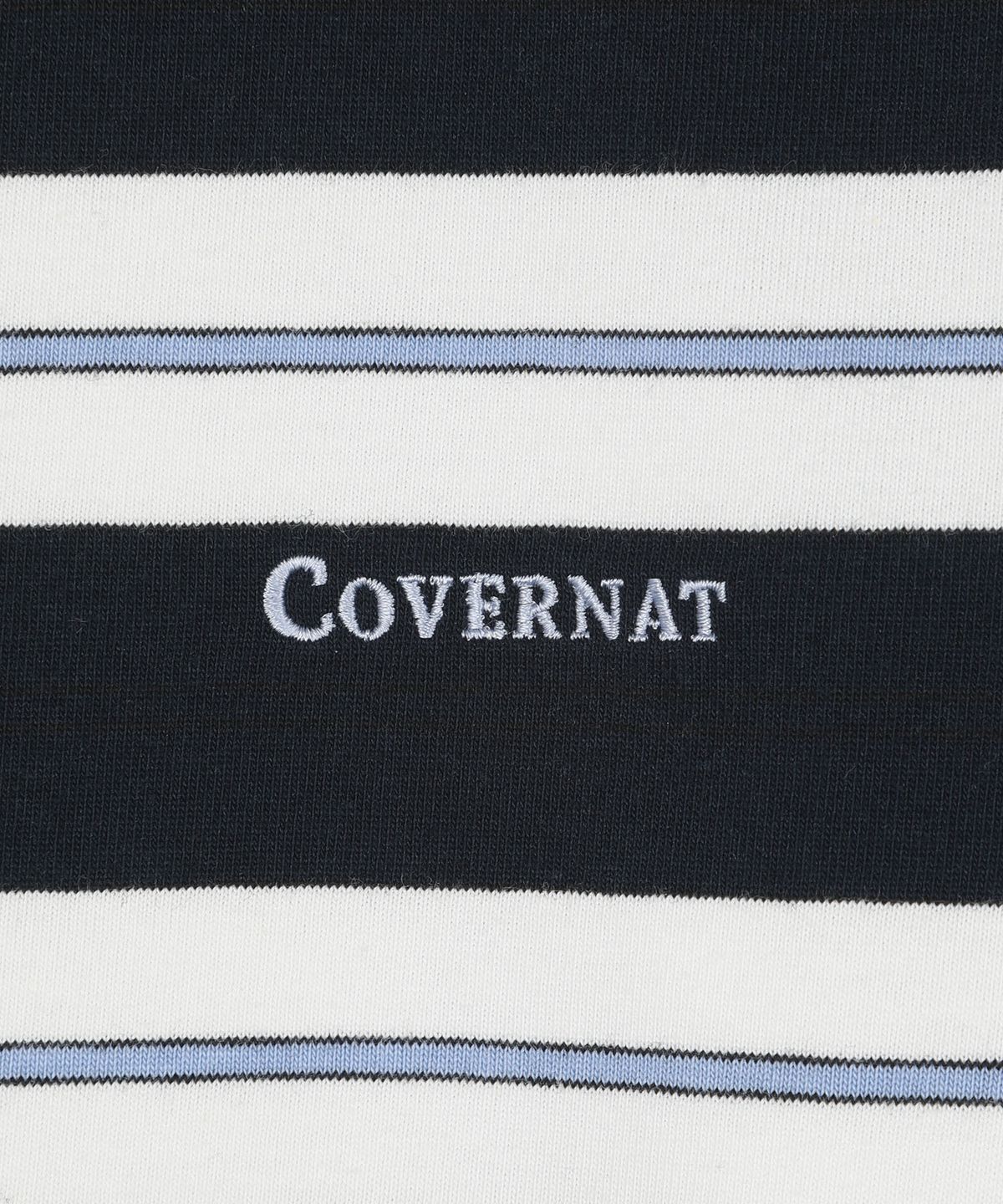 커버낫 키즈(COVERNAT KIDS) 워드마크 스트라이프 티셔츠 네이비 CK2602ST32NA