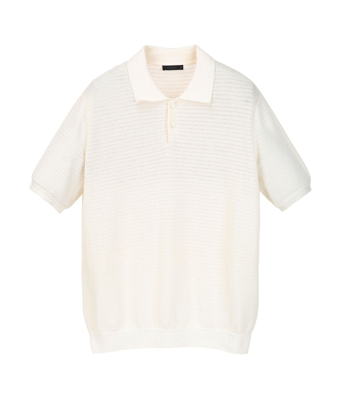 질스튜어트뉴욕 맨(JILLSTUART NEWYORK MEN) 린넨 블렌드 스트라이프 카라 니트 - 아이보리 (JNSW6B410IV)