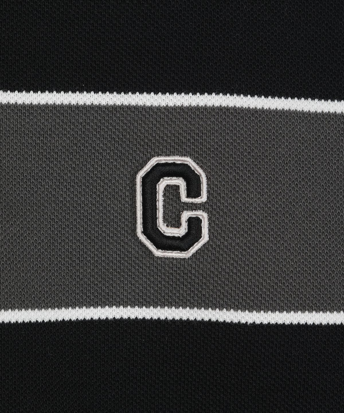 커버낫 키즈(COVERNAT KIDS) C로고 스트라이프 카라티셔츠 블랙 CK2602ST30BK