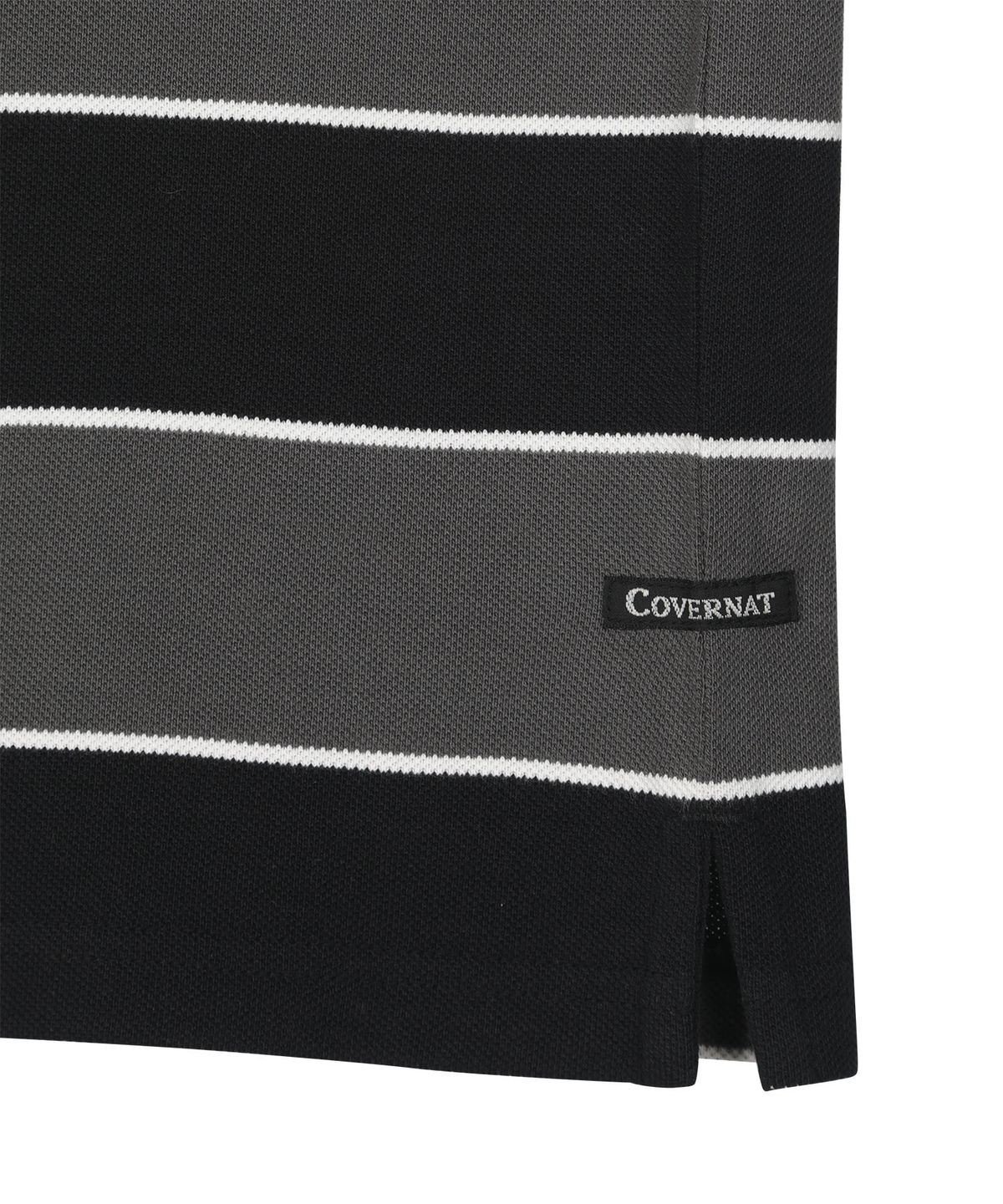 커버낫 키즈(COVERNAT KIDS) C로고 스트라이프 카라티셔츠 블랙 CK2602ST30BK