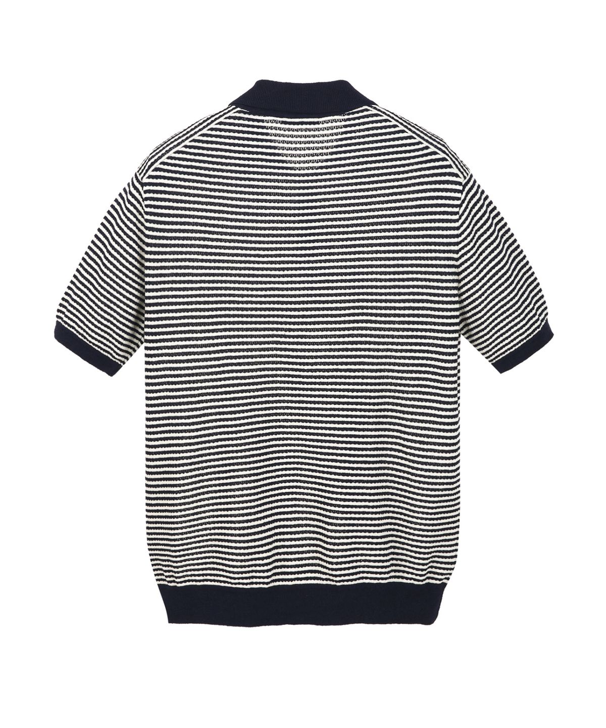 질스튜어트뉴욕 맨(JILLSTUART NEWYORK MEN) 린넨 블렌드 스트라이프 카라 니트 - 다크네이비 (JNSW6B410N3)