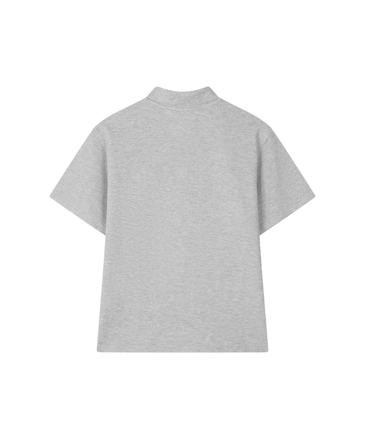 커버낫 키즈(COVERNAT KIDS) C로고 세일링 그래픽 카라티셔츠 멜란지 그레이 CK2602ST29MG