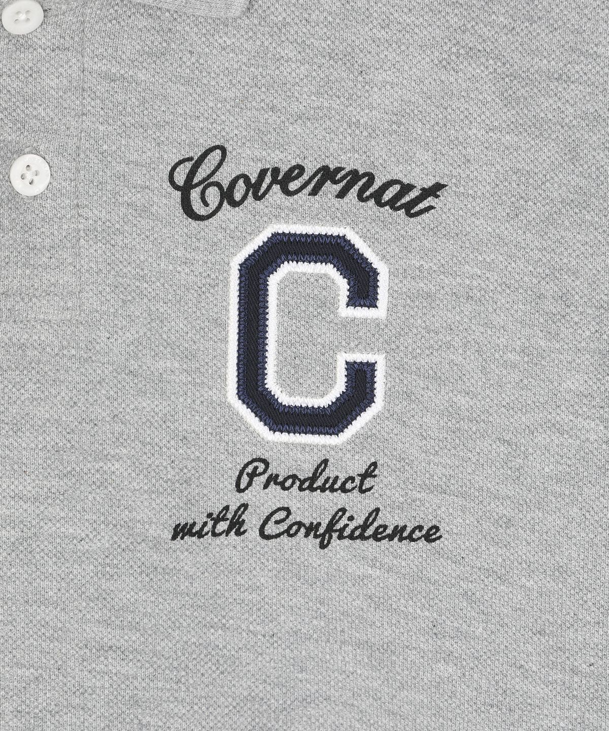 커버낫 키즈(COVERNAT KIDS) C로고 세일링 그래픽 카라티셔츠 멜란지 그레이 CK2602ST29MG