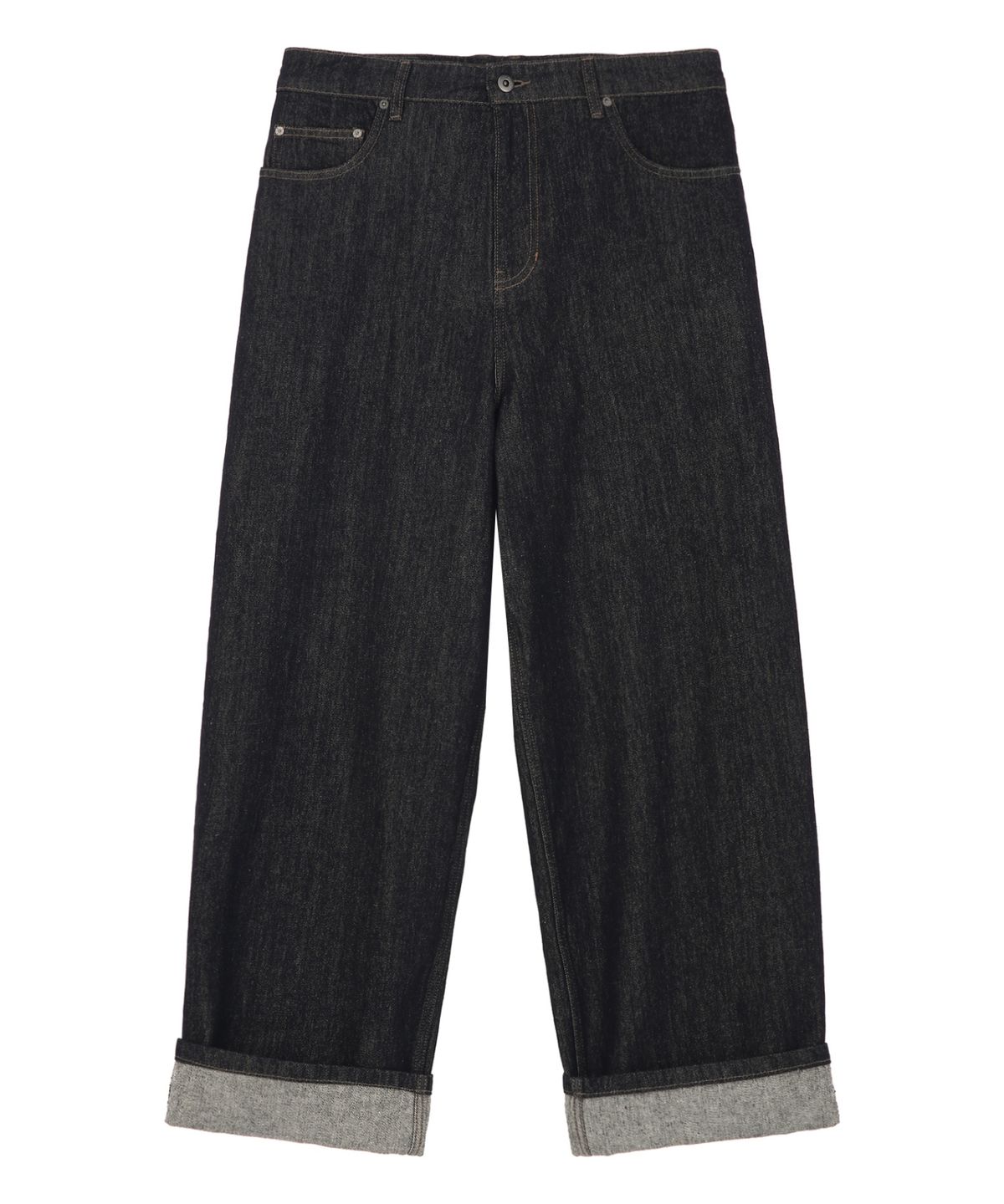 질스튜어트뉴욕 맨(JILLSTUART NEWYORK MEN) 논페이드 롤업 데님 팬츠 - 블랙 (JNPA6B701BK)