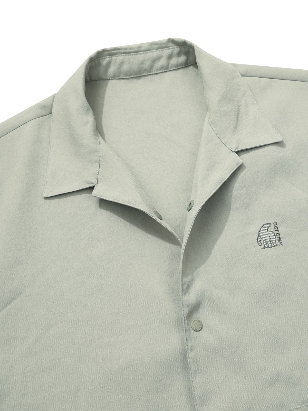 노르디스크(NORDISK) 휘게 프리미엄 포켓 반팔 셔츠 - M_Light Khaki