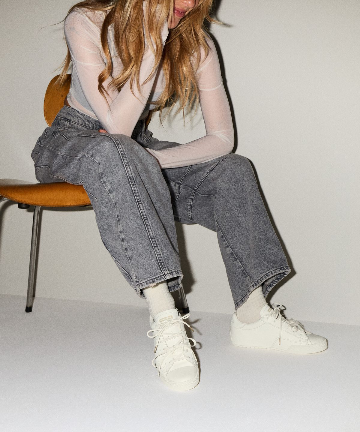 컨버스(CONVERSE) 척테일러 로우 레더 에그렛 A18891C
