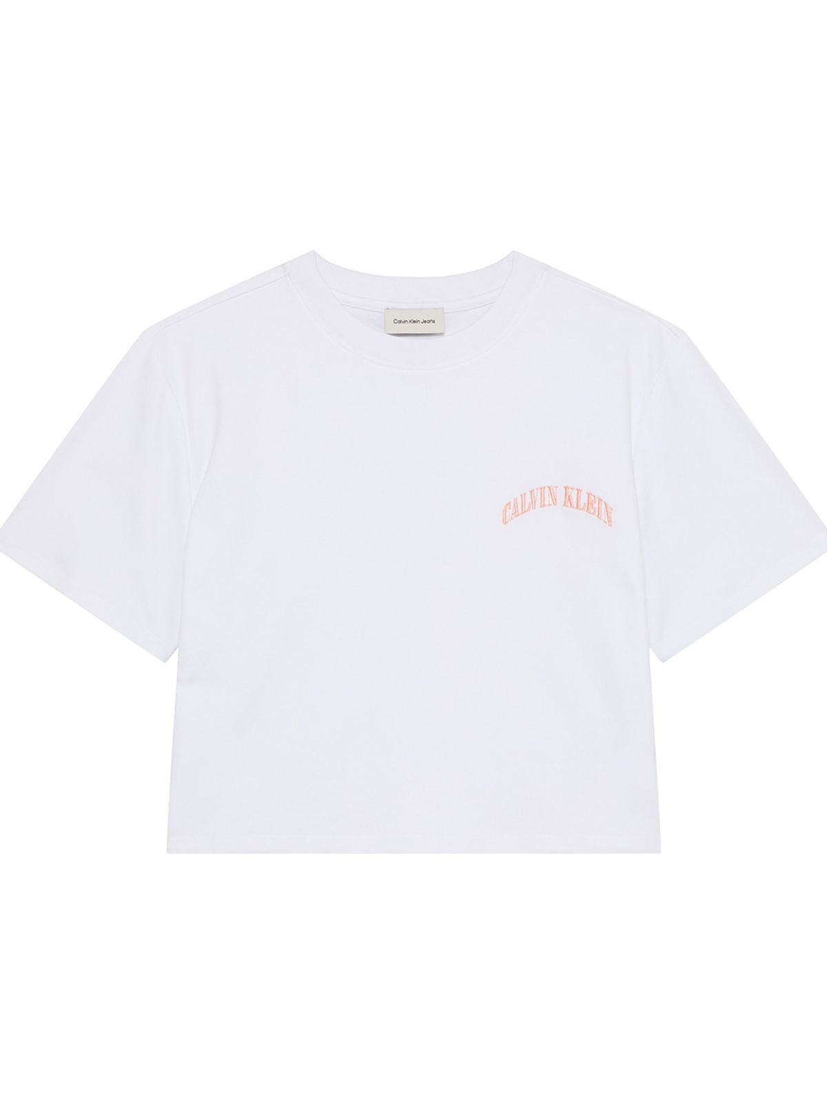 캘빈클라인 진(CALVIN KLEIN JEANS) 여성 슬릭 인터록 크롭드 티 47G850G YAF