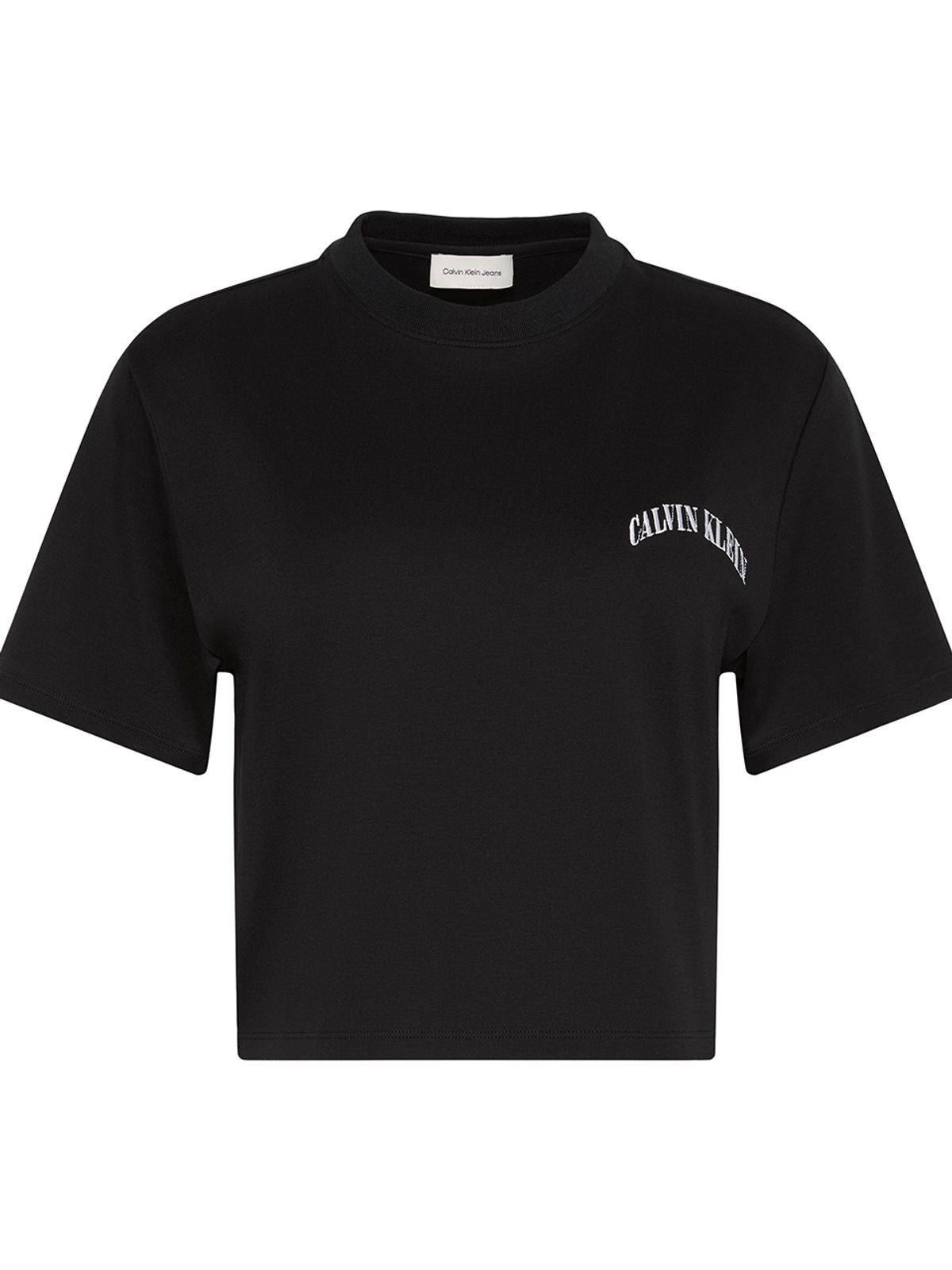 캘빈클라인 진(CALVIN KLEIN JEANS) 여성 슬릭 인터록 크롭드 티 47G850G UB1
