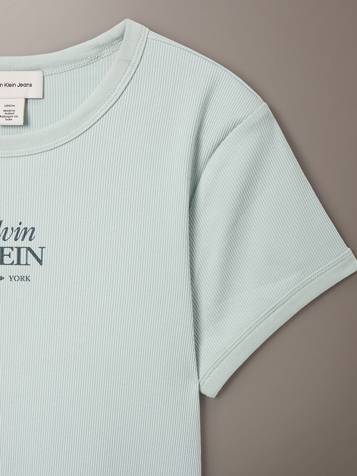 캘빈클라인 진(CALVIN KLEIN JEANS) 여성 베이비 립 로고 반팔 티셔츠 47F240G 3Q0