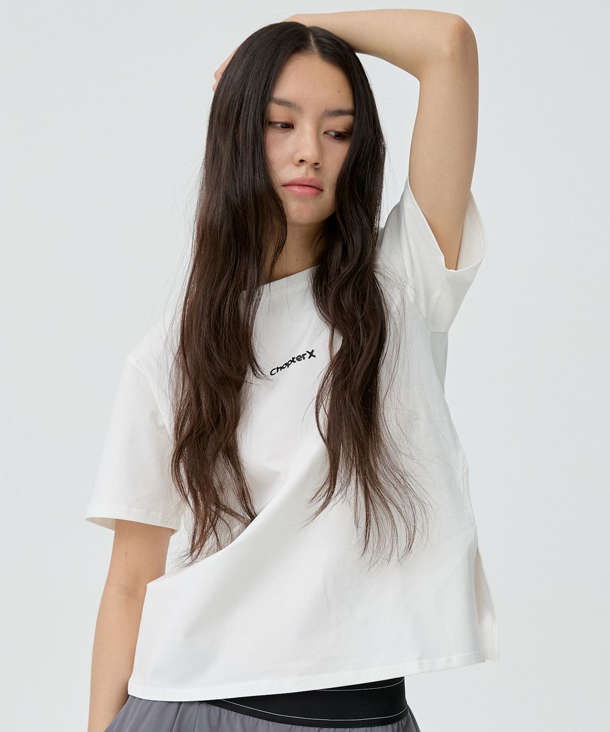 챕터엑스(CHAPTER.X) 필로가 사이드컷 무브먼트 티셔츠 (White)