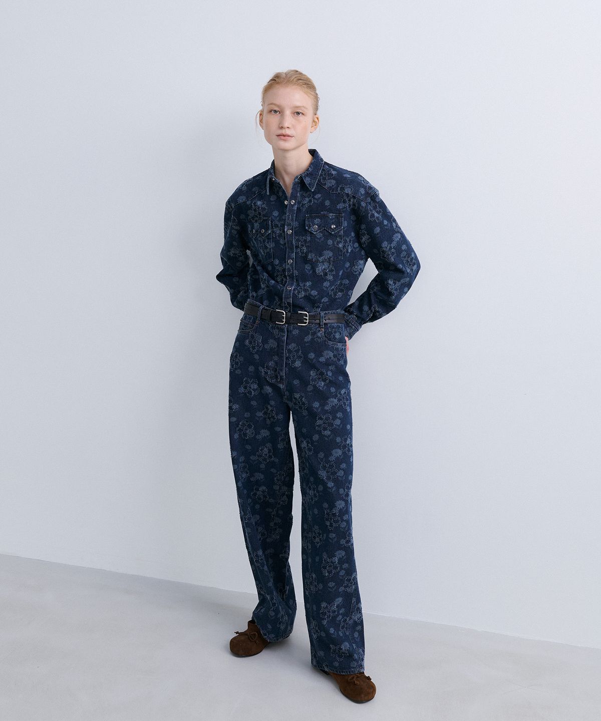 에핑글러(EPINGLER) FLOWER DENIM - TIN BLUE
