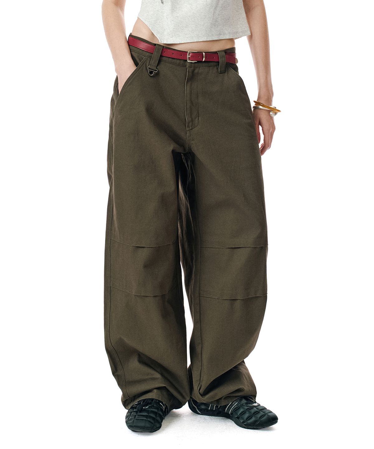 세컨모놀로그(SECONDMONO) Cotton Bolt Work Pants [DKHAKI]_SEPT081DKHAKI