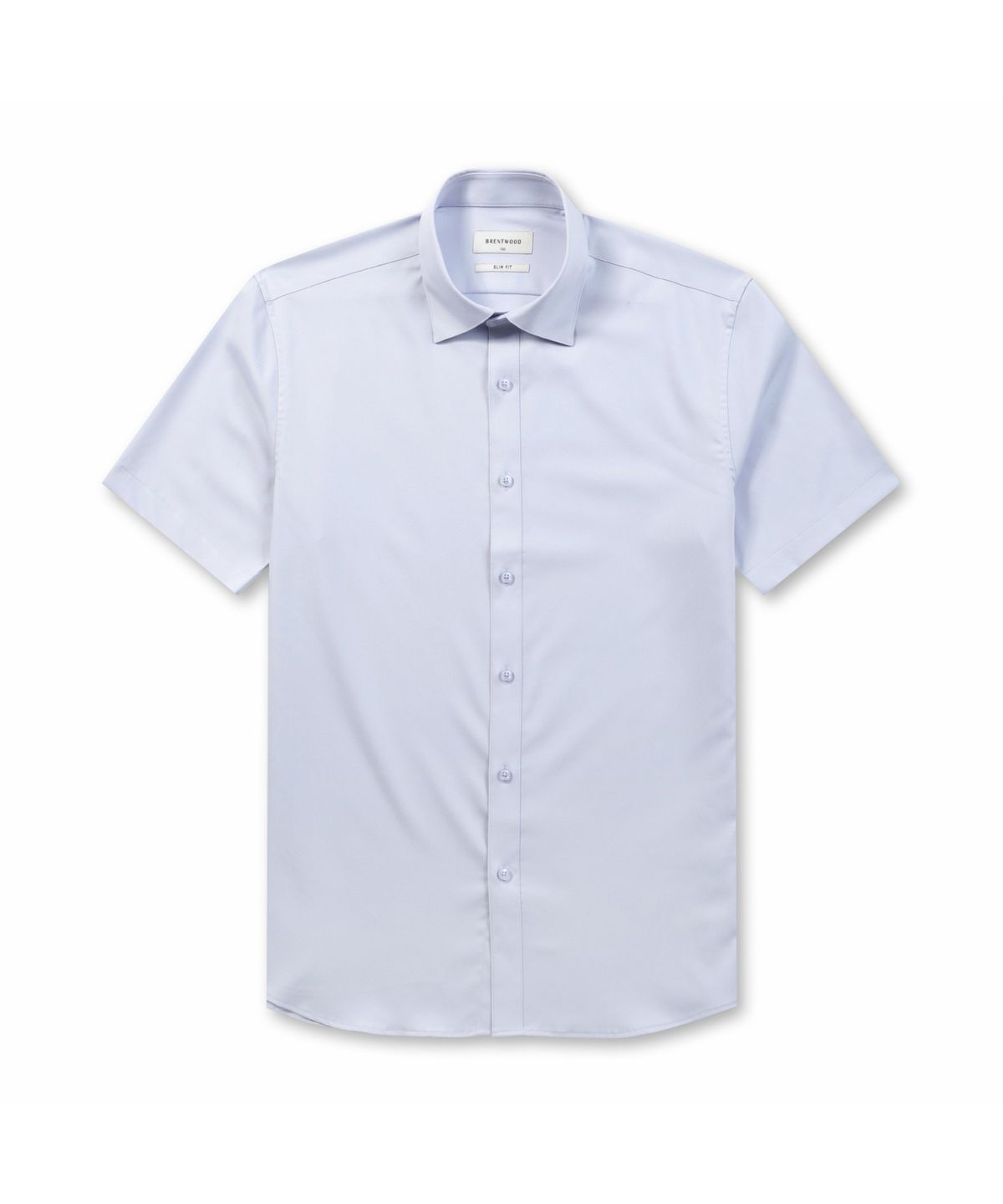 브렌우드(BRENTWOOD) 슬림핏 솔리드 반팔 셔츠 BRSDM26451BUL