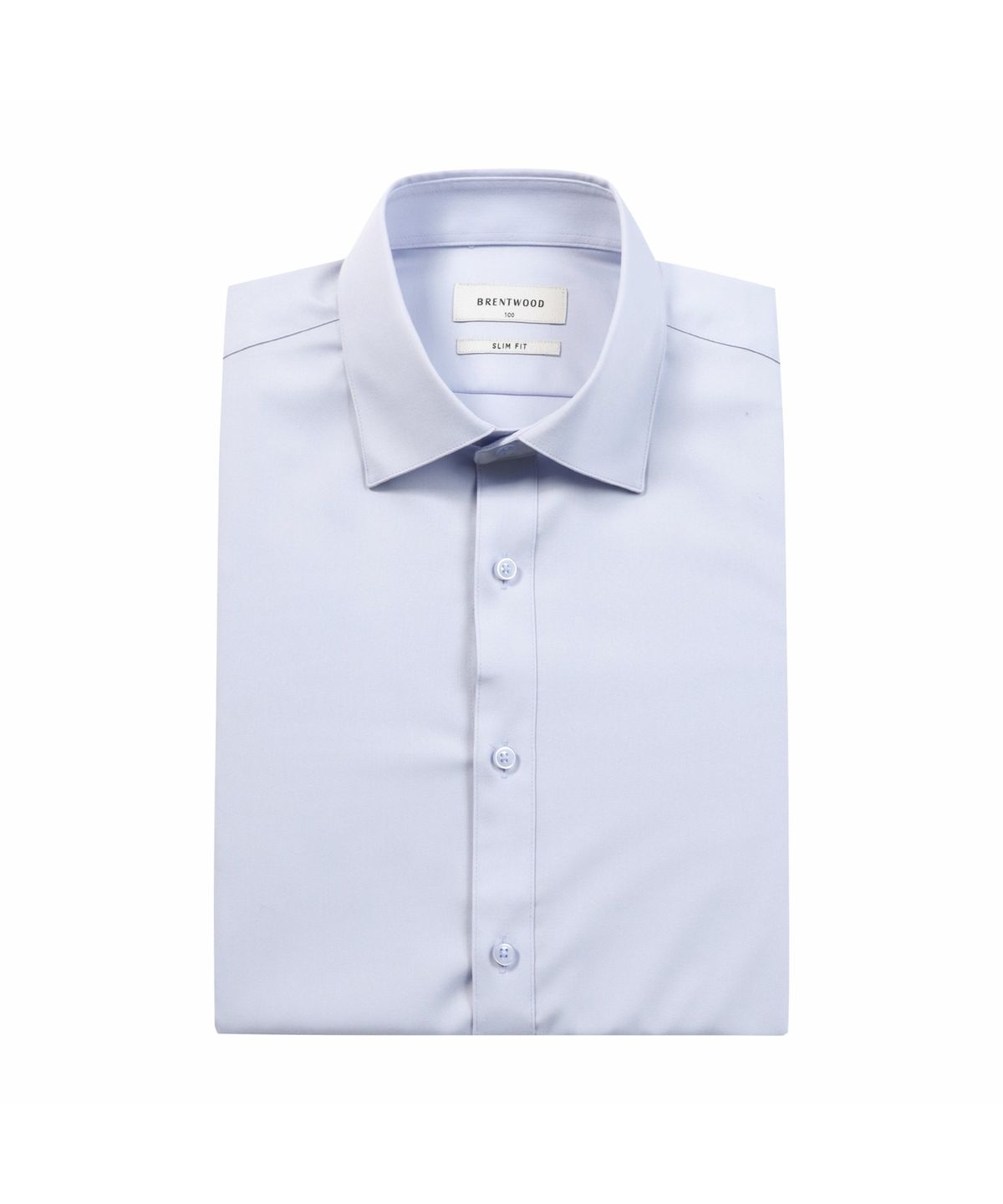 브렌우드(BRENTWOOD) 슬림핏 솔리드 반팔 셔츠 BRSDM26451BUL
