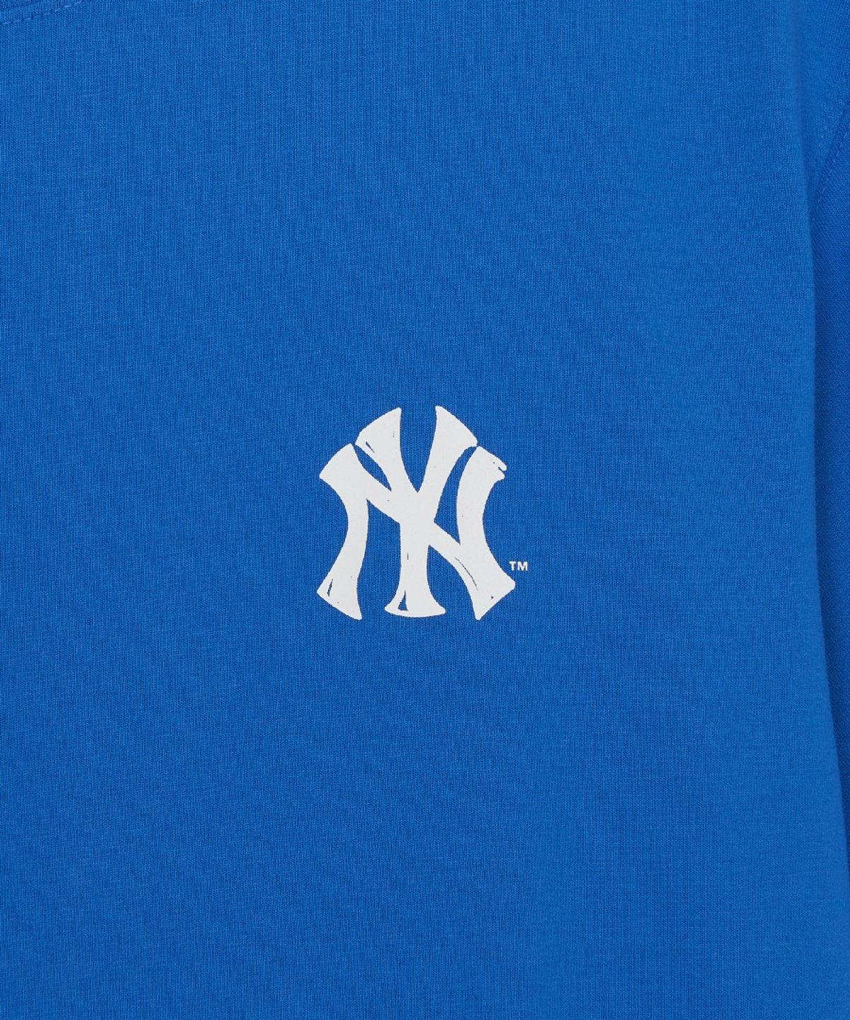 엠엘비(MLB) 베이직 스트릿 등판레터 오버핏 반팔 티셔츠 NY (Neon Blue)
