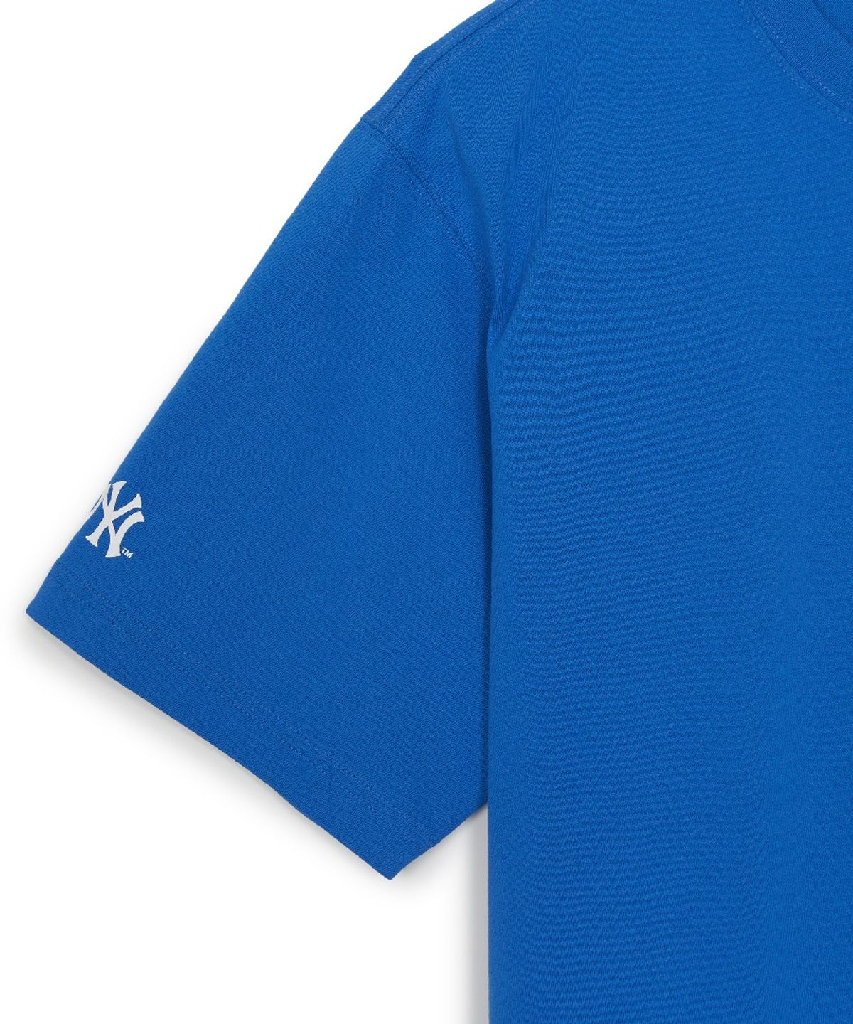 엠엘비(MLB) 베이직 스트릿 등판레터 오버핏 반팔 티셔츠 NY (Neon Blue)