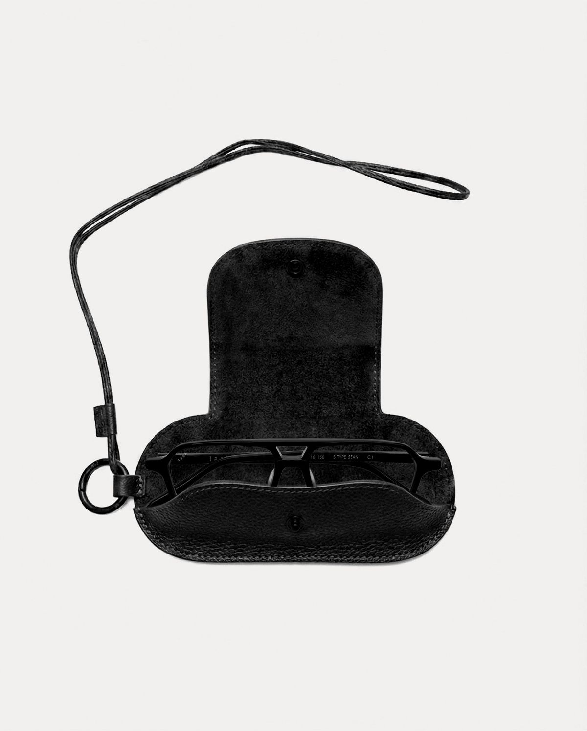 래쉬(LASH) LEATHER EYEWEAR NECKLACE (BLACK)