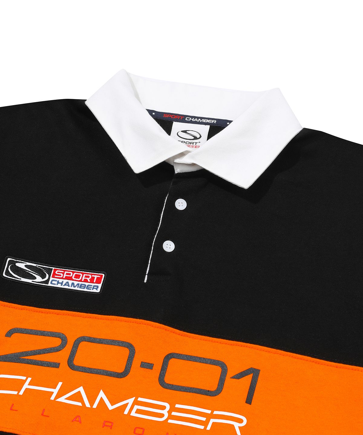 스포츠챔버(SPORT CHAMBER) SC 2001 럭비 티셔츠(블랙)
