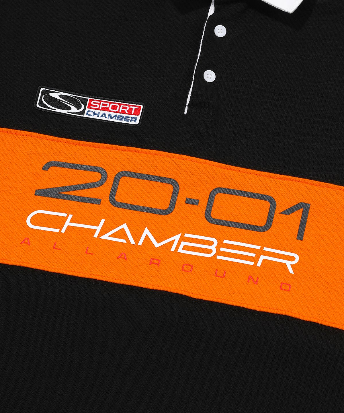 스포츠챔버(SPORT CHAMBER) SC 2001 럭비 티셔츠(블랙)