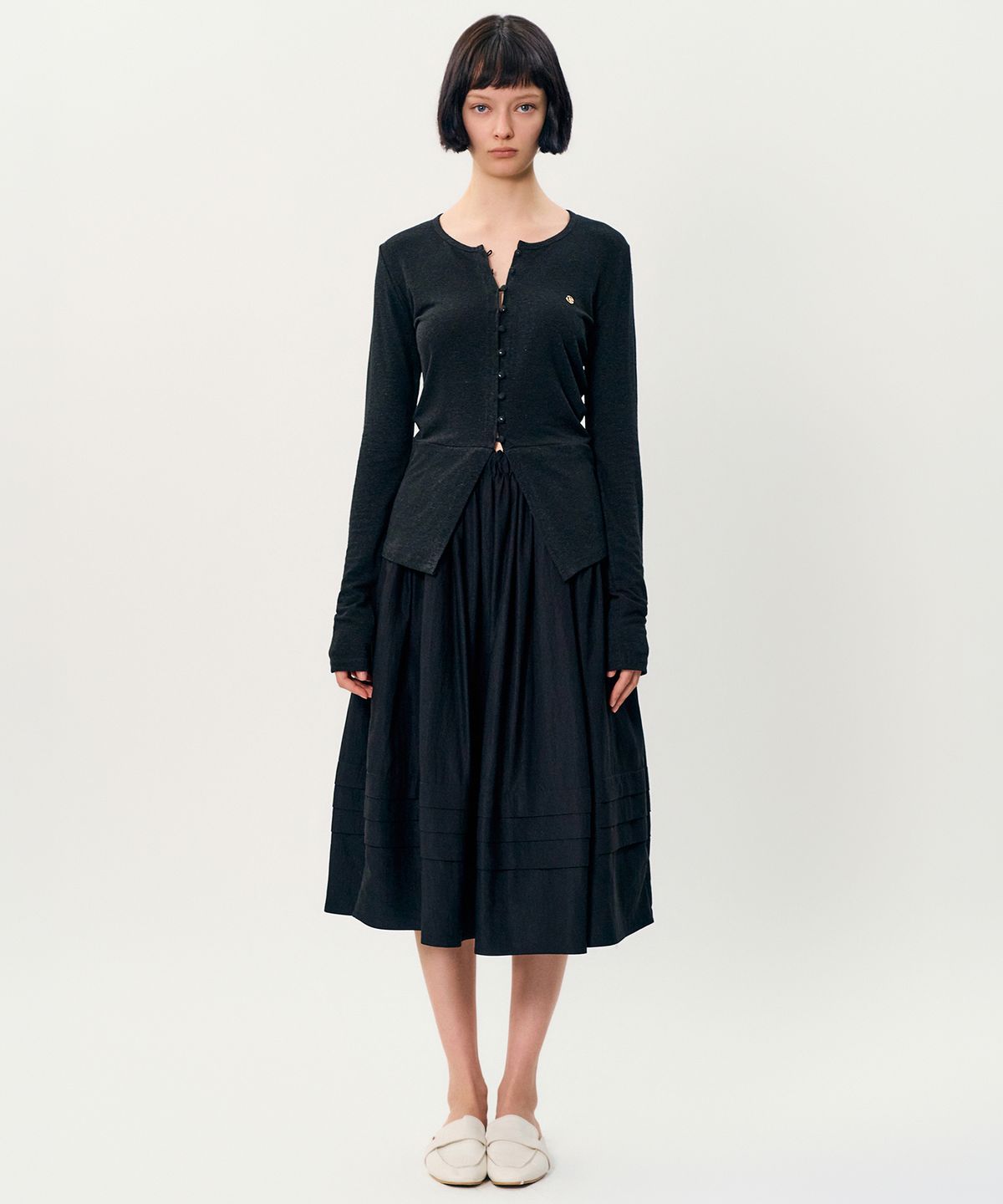 메이버유(MAYVERU) mea linen cardigan _ Black