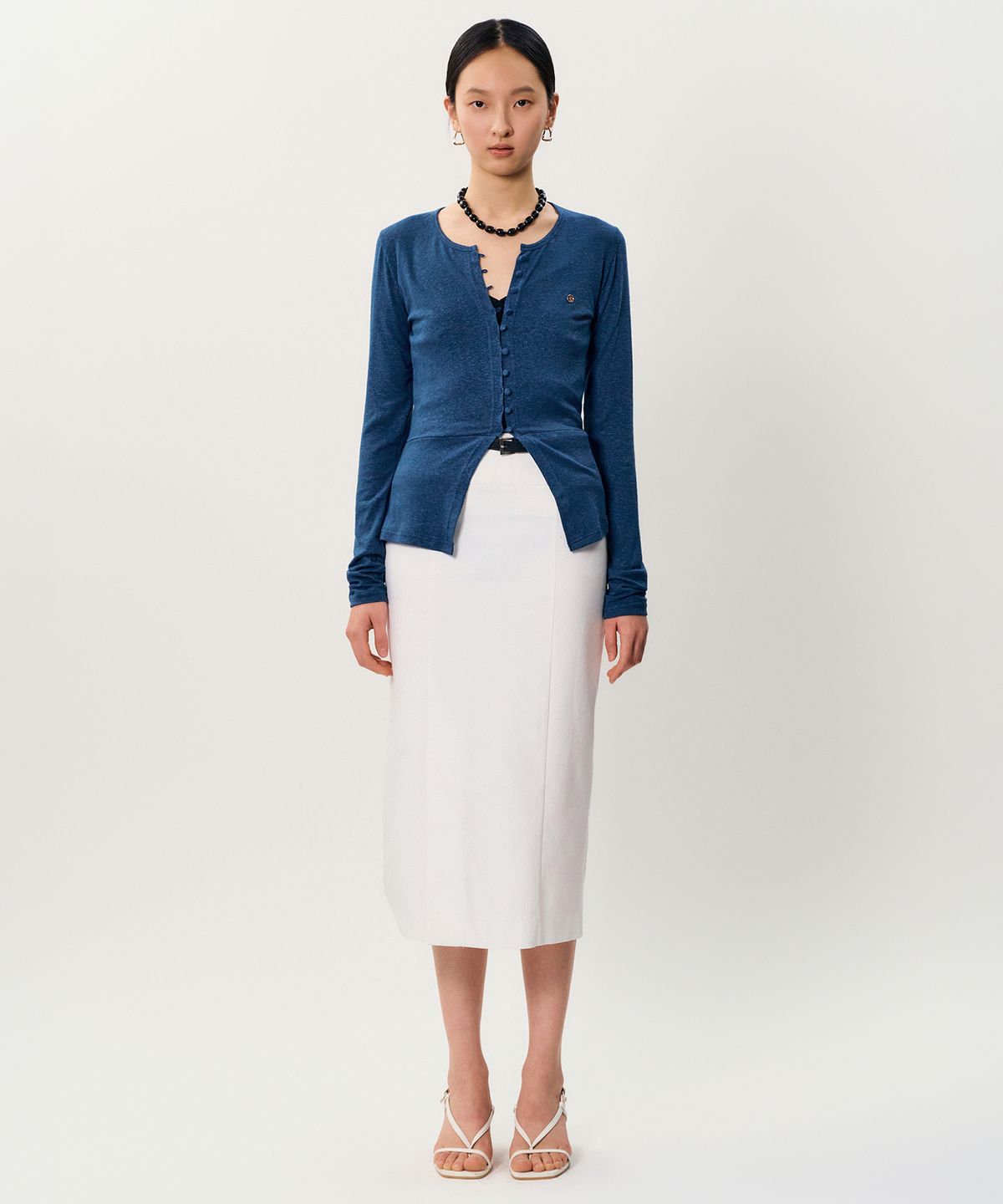 메이버유(MAYVERU) mea linen cardigan _ BLUE