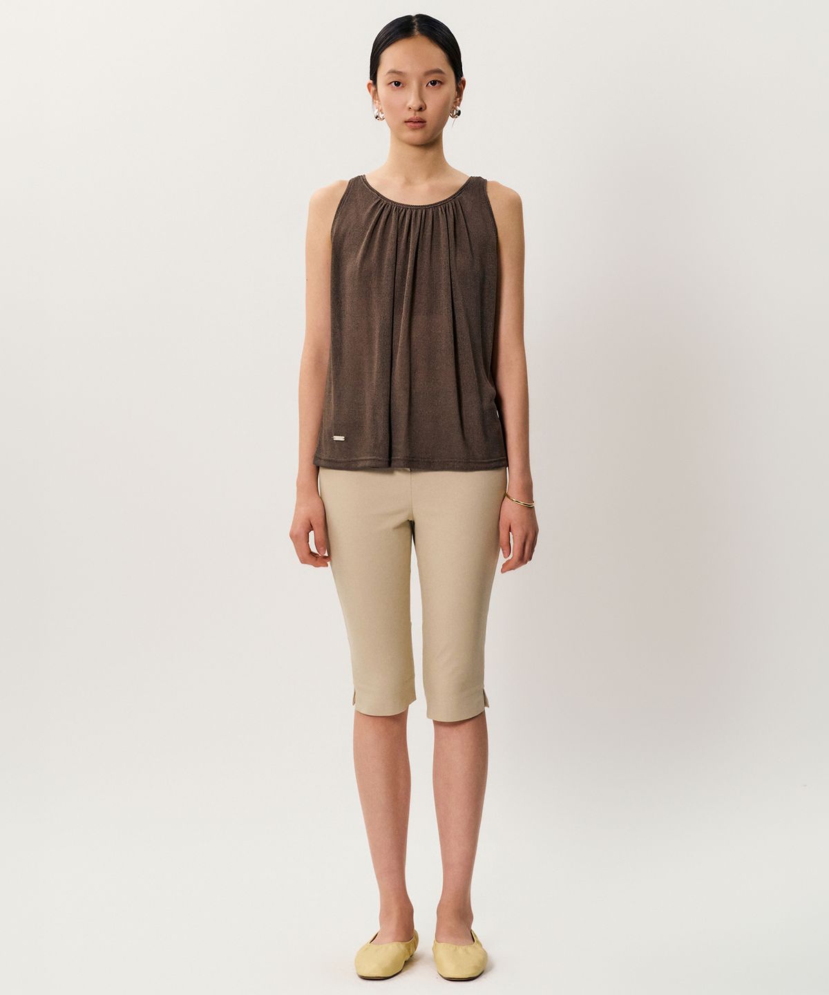 메이버유(MAYVERU) vinny linen sleeveless _ Brown