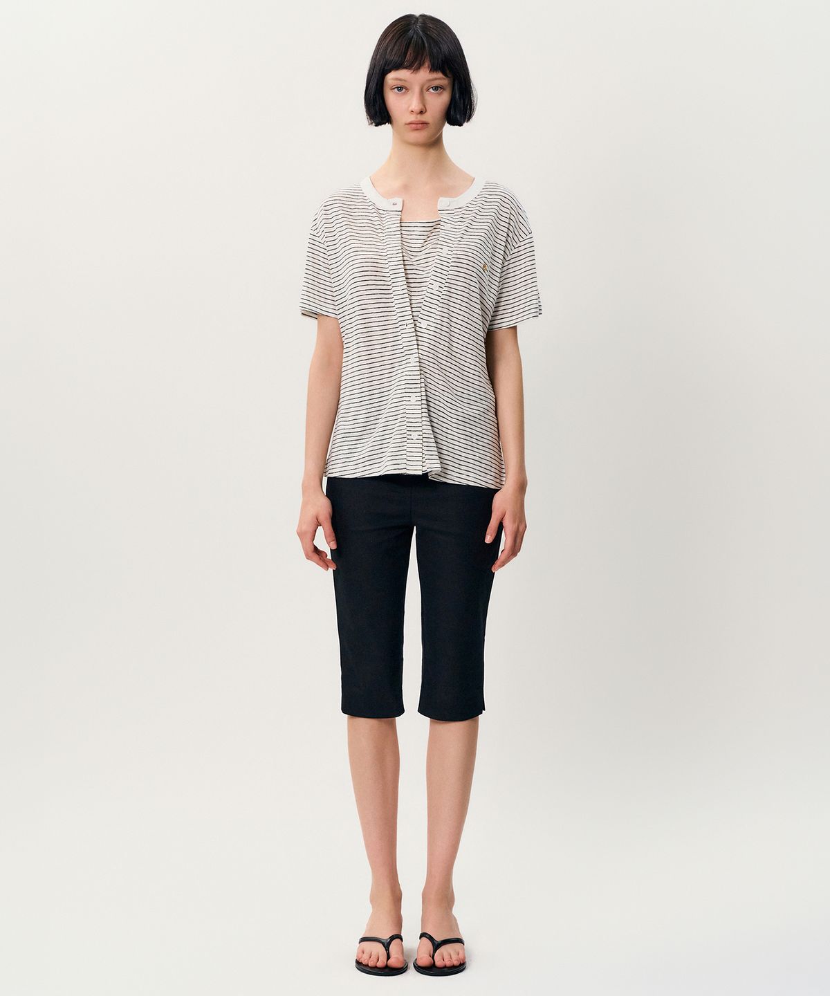 메이버유(MAYVERU) free stripe t-shirt _ Ivory