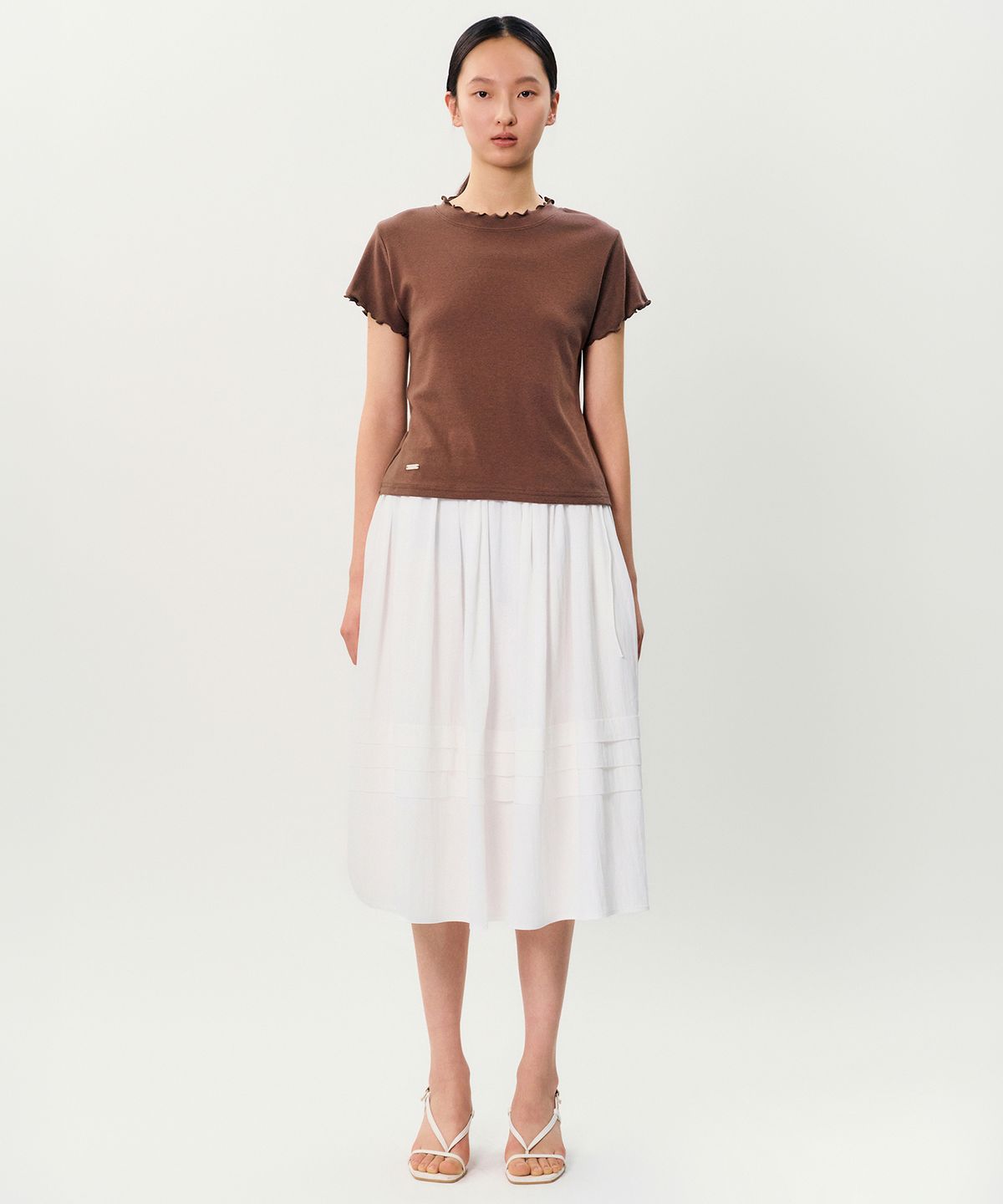 메이버유(MAYVERU) bay t-shirt _ Brown