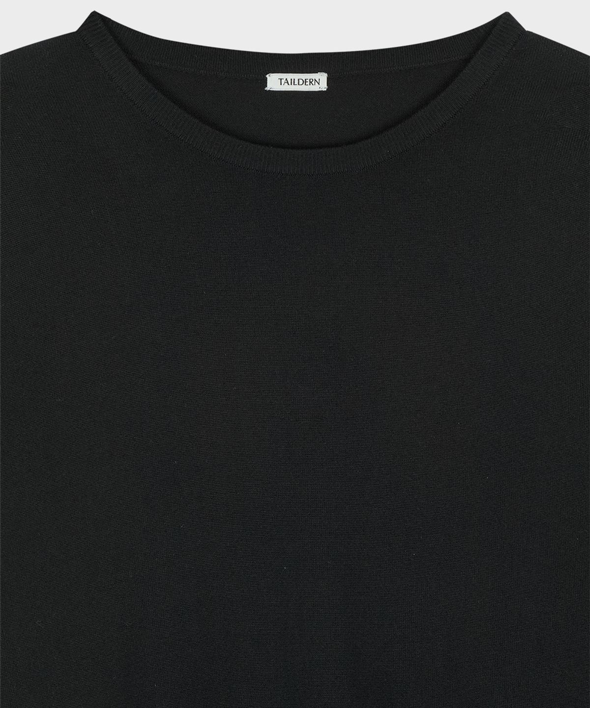 테일던(TAILDERN) Lightweight Wool Crewneck Sweater Black
