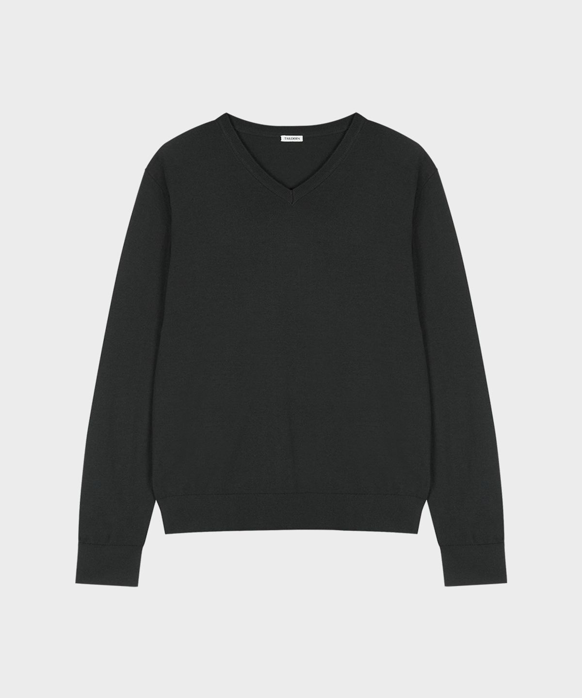 테일던(TAILDERN) Lightweight Wool V-neck Sweater Grey