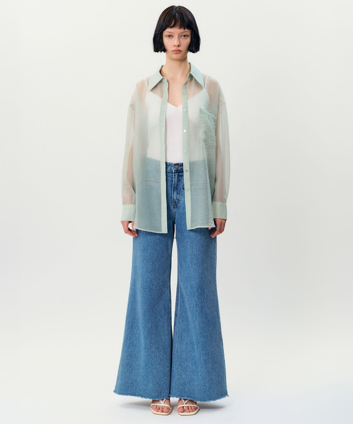 메이버유(MAYVERU) deia cross blouse _ Mint