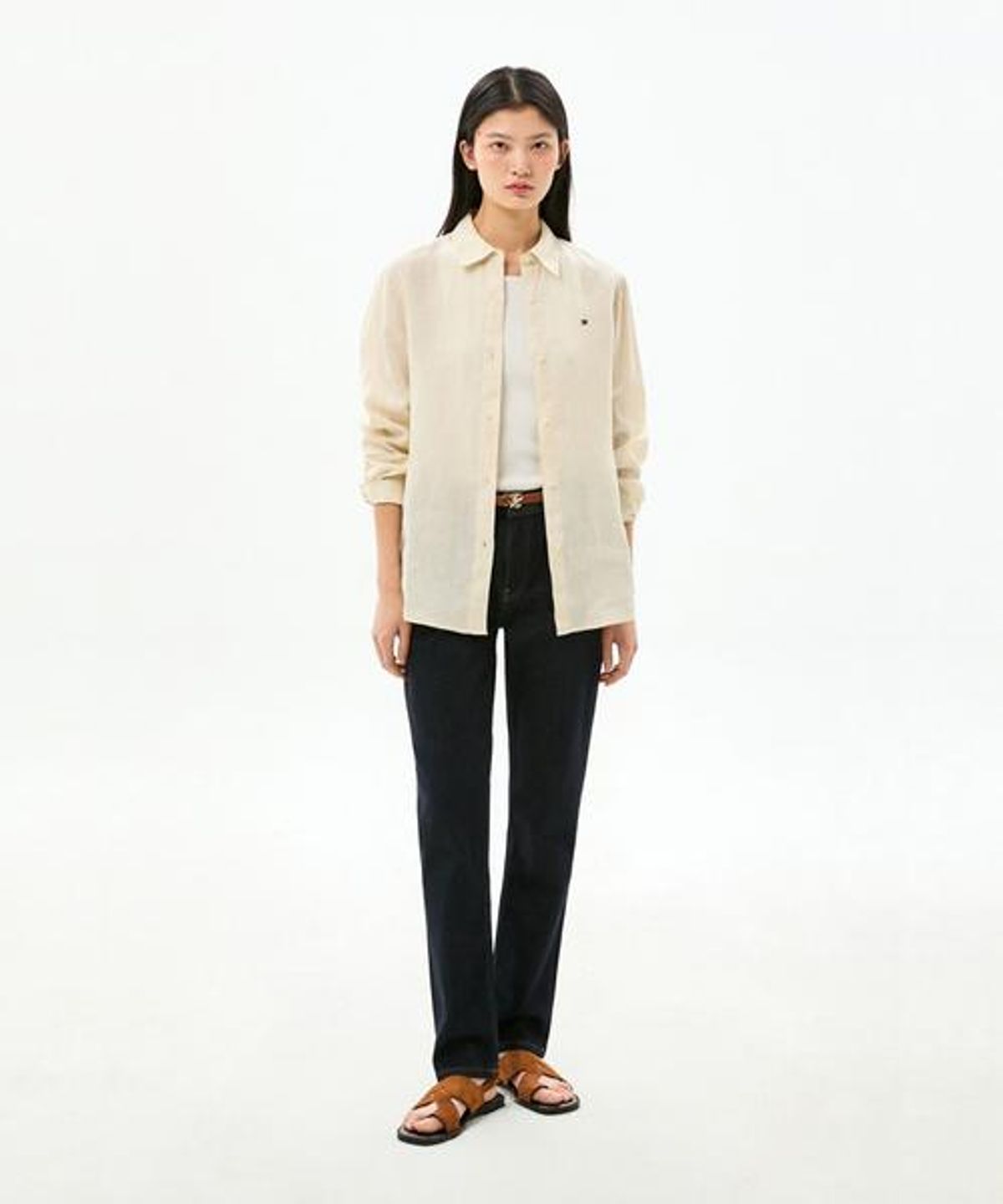 타미힐피거(TOMMY HILFIGER) 시즈널 린넨 셔츠 (T22G3WSH082WT1ACJ)