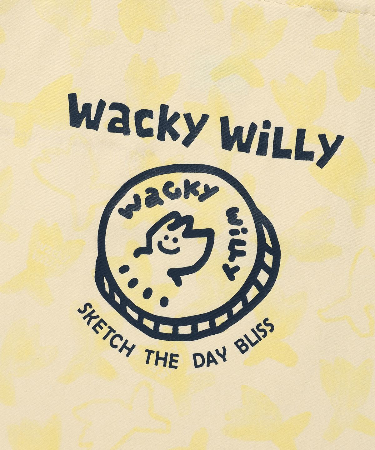 와키윌리(WACKY WILLY) 그래픽 패턴 에코백 옐로우