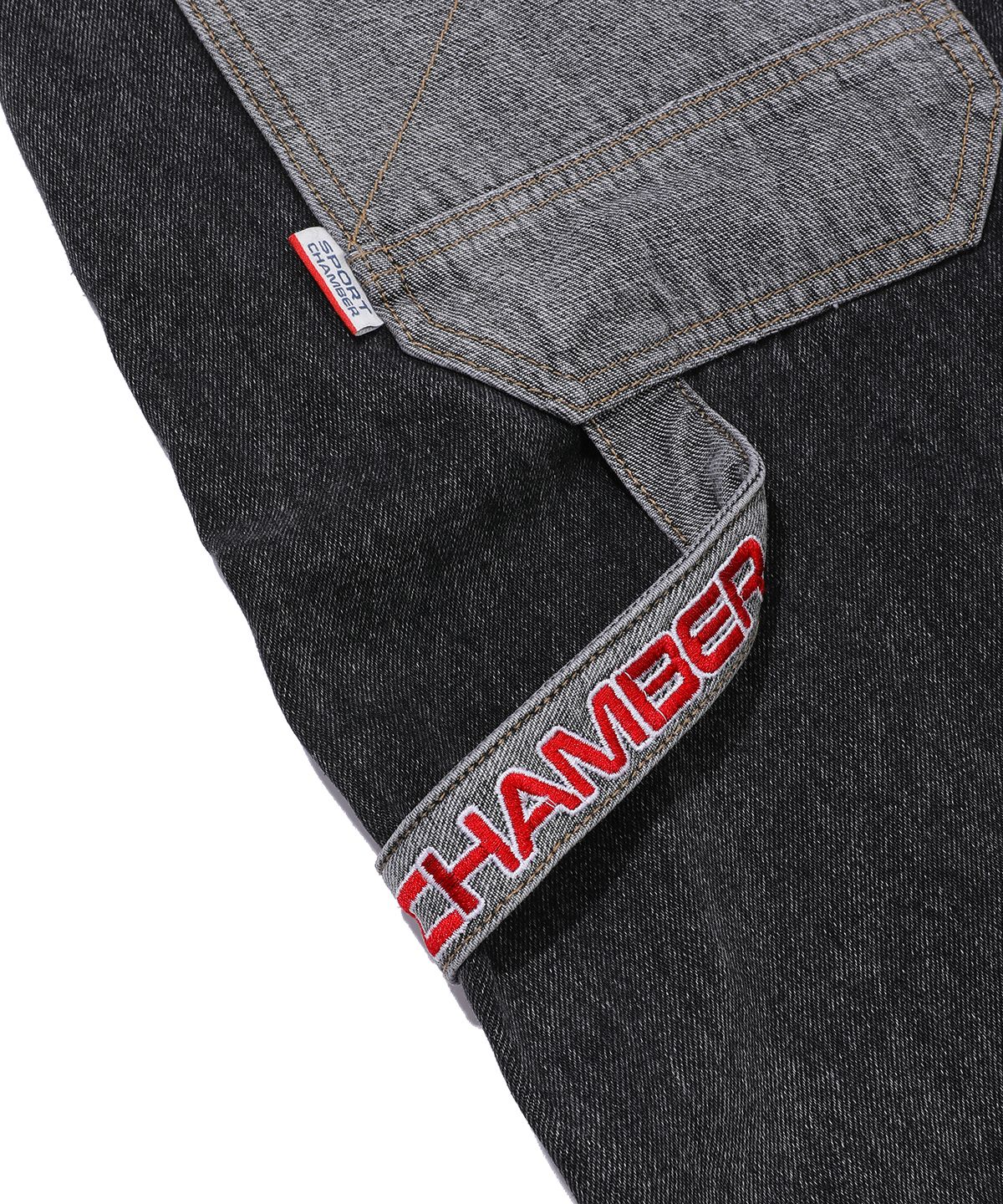 스포츠챔버(SPORT CHAMBER) SC 스타 카펜터 데님 팬츠(블랙)