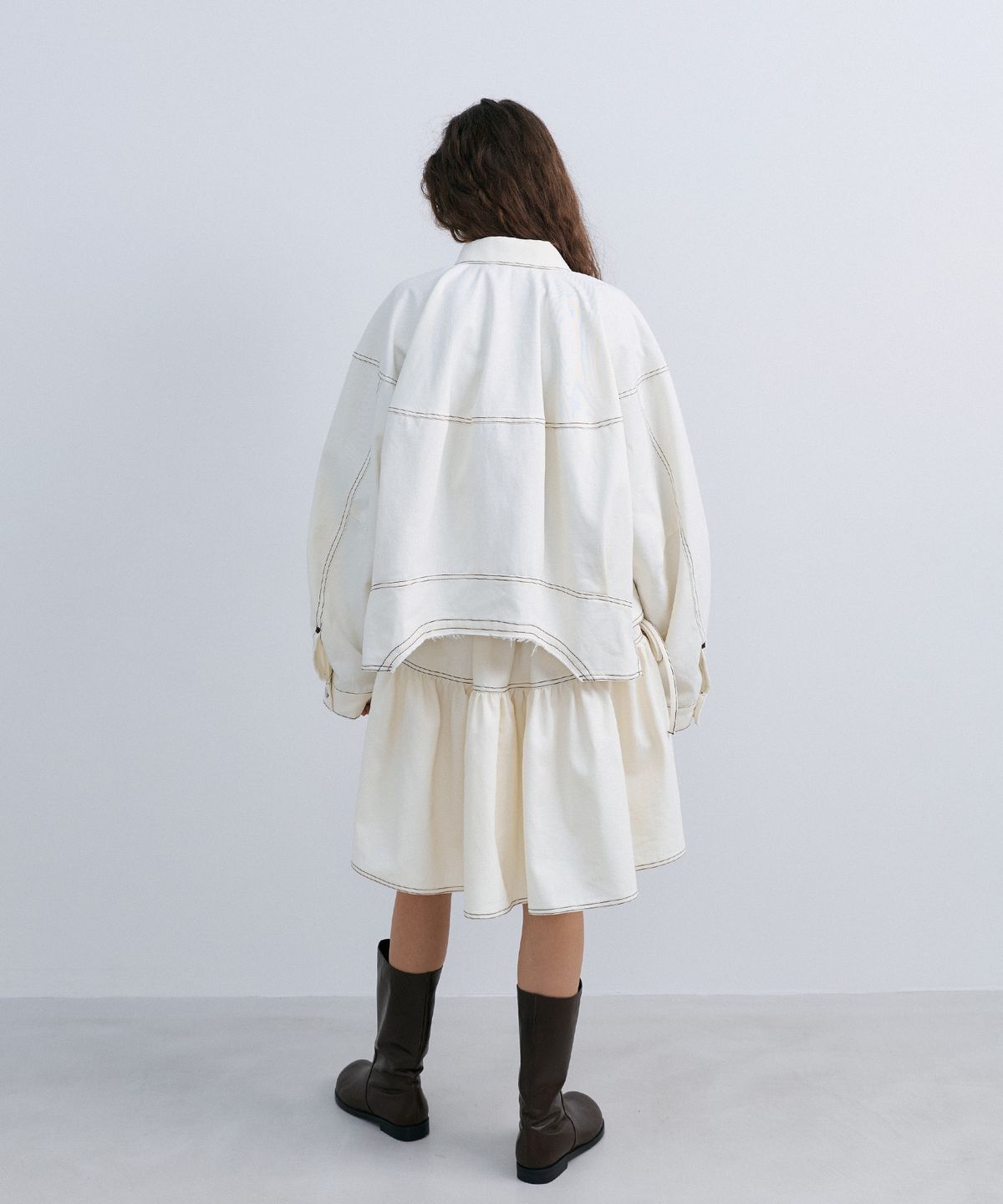 에핑글러(EPINGLER) PUFFY CROP JACKET - IVORY