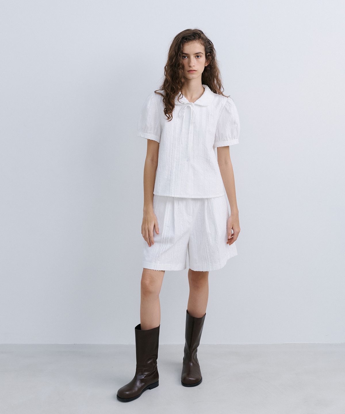 에핑글러(EPINGLER) ORIGAMI MIDI SHORTS - WHITE