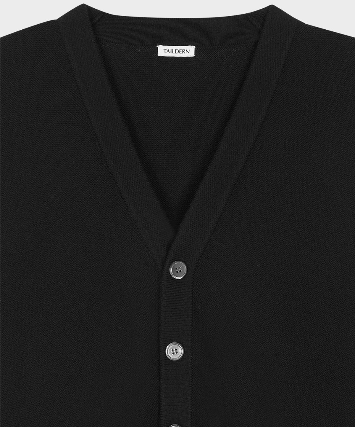 테일던(TAILDERN) Wool Cashmere Knit Vest Black