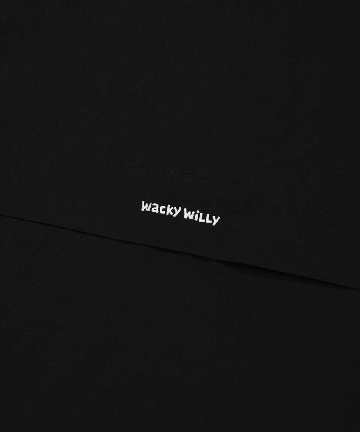 와키윌리(WACKY WILLY) 베이직 하프 슬리브 아노락 블랙